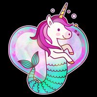 Cute Unicorn Mermaid Heart Backpack
