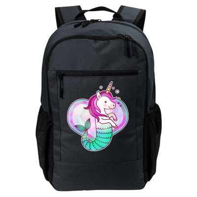 Cute Unicorn Mermaid Heart Daily Commute Backpack