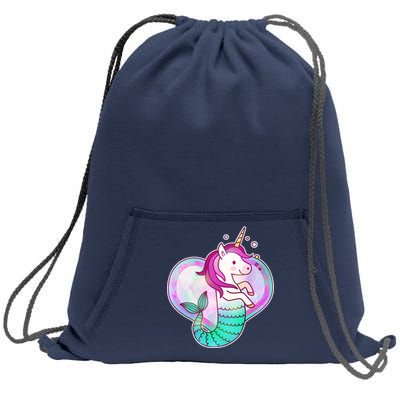 Cute Unicorn Mermaid Heart Sweatshirt Cinch Pack Bag