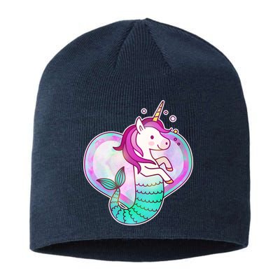 Cute Unicorn Mermaid Heart Sustainable Beanie