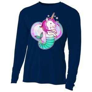 Cute Unicorn Mermaid Heart Cooling Performance Long Sleeve Crew