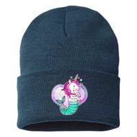 Cute Unicorn Mermaid Heart Sustainable Knit Beanie