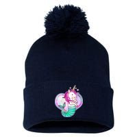 Cute Unicorn Mermaid Heart Pom Pom 12in Knit Beanie