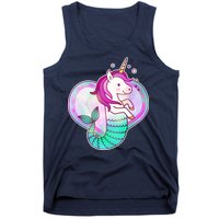 Cute Unicorn Mermaid Heart Tank Top