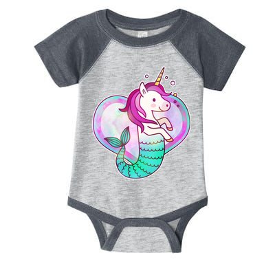 Cute Unicorn Mermaid Heart Infant Baby Jersey Bodysuit