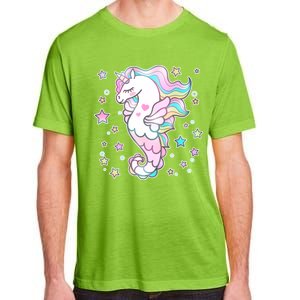 Cute Unicorn Seahorse Uni-Maid Adult ChromaSoft Performance T-Shirt