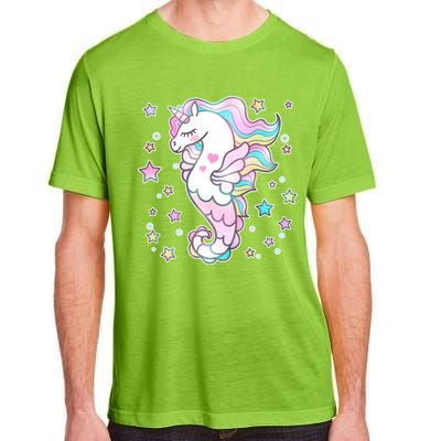 Cute Unicorn Seahorse Uni-Maid Adult ChromaSoft Performance T-Shirt