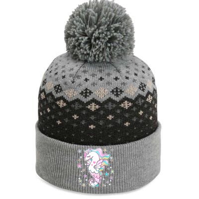 Cute Unicorn Seahorse Uni-Maid The Baniff Cuffed Pom Beanie