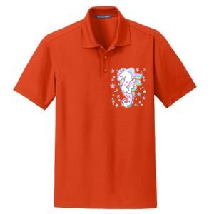 Cute Unicorn Seahorse Uni-Maid Dry Zone Grid Polo