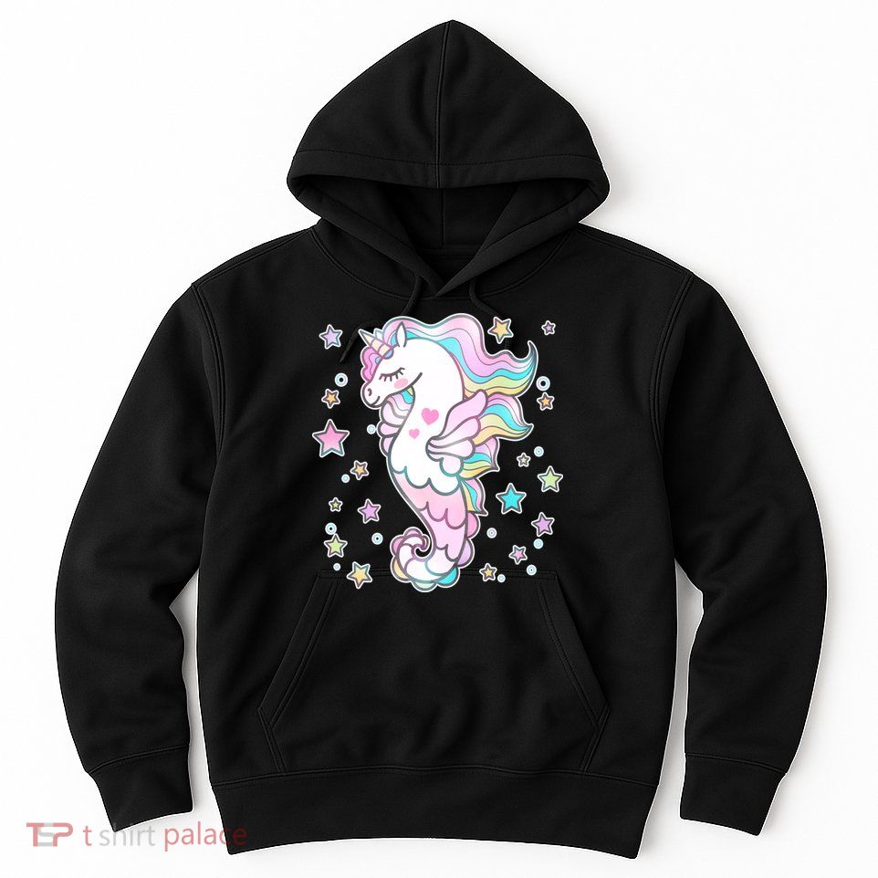 Cute Unicorn Seahorse Uni-Maid Hoodie