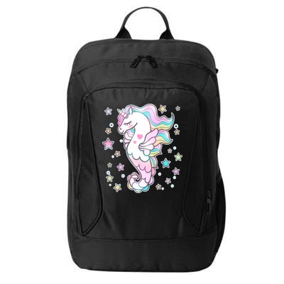 Cute Unicorn Seahorse Uni-Maid City Backpack