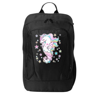 Cute Unicorn Seahorse Uni-Maid City Backpack