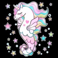 Cute Unicorn Seahorse Uni-Maid City Backpack