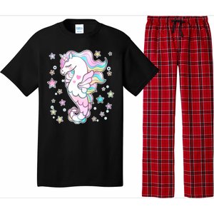 Cute Unicorn Seahorse Uni-Maid Pajama Set