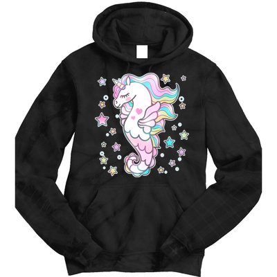 Cute Unicorn Seahorse Uni-Maid Tie Dye Hoodie