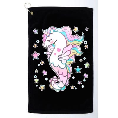 Cute Unicorn Seahorse Uni-Maid Golf Towel