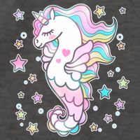 Cute Unicorn Seahorse Uni-Maid Vector Backpack