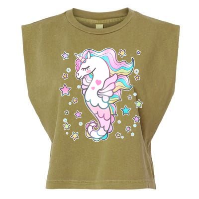 Cute Unicorn Seahorse Uni-Maid Garment-Dyed Women's Muscle Tee