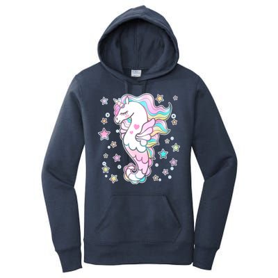 Cute Unicorn Seahorse Uni-Maid Women's Pullover Hoodie