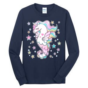 Cute Unicorn Seahorse Uni-Maid Tall Long Sleeve T-Shirt