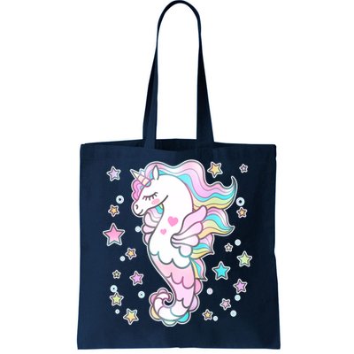 Cute Unicorn Seahorse Uni-Maid Tote Bag