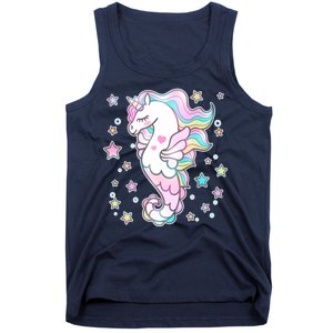 Cute Unicorn Seahorse Uni-Maid Tank Top