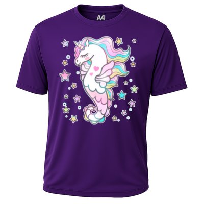 Cute Unicorn Seahorse Uni-Maid Performance Shirt