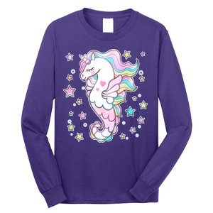 Cute Unicorn Seahorse Uni-Maid Long Sleeve Shirt