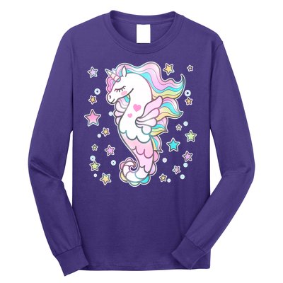 Cute Unicorn Seahorse Uni-Maid Long Sleeve Shirt