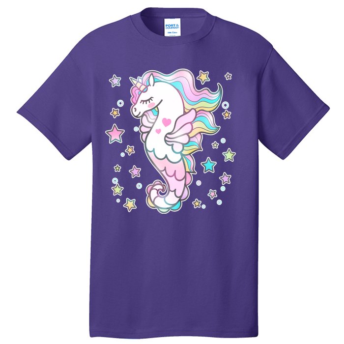 Cute Unicorn Seahorse Uni-Maid Tall T-Shirt