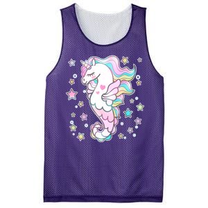 Cute Unicorn Seahorse Uni-Maid Mesh Reversible Basketball Jersey Tank