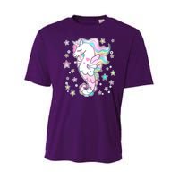 Cute Unicorn Seahorse Uni-Maid Youth Performance Sprint T-Shirt