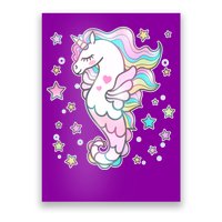 Cute Unicorn Seahorse Uni-Maid Poster