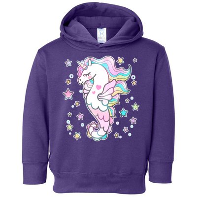 Cute Unicorn Seahorse Uni-Maid Toddler Hoodie