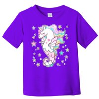 Cute Unicorn Seahorse Uni-Maid Toddler T-Shirt