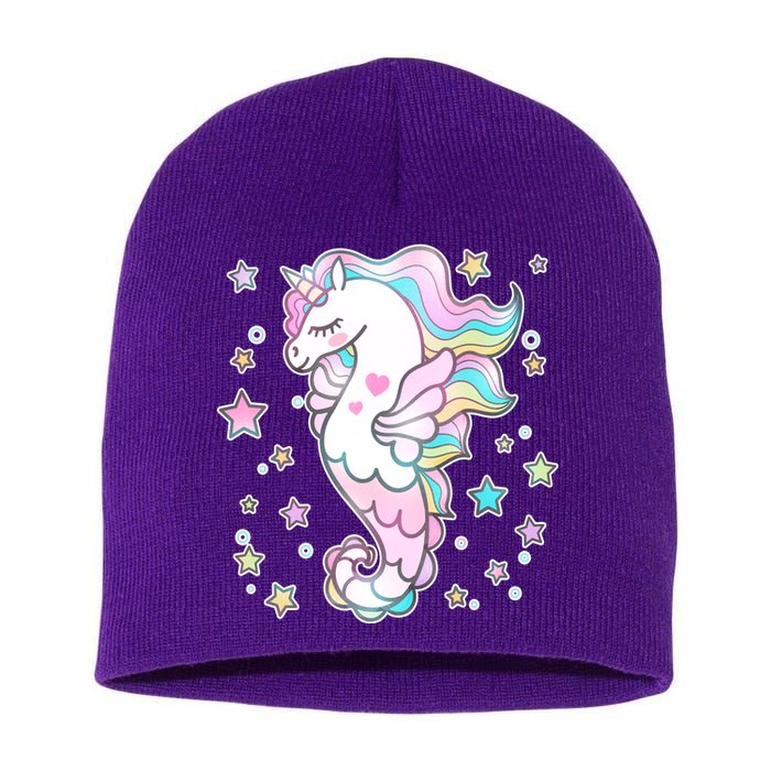 Cute Unicorn Seahorse Uni-Maid Short Acrylic Beanie