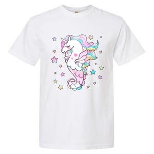 Cute Unicorn Seahorse Uni-Maid Garment-Dyed Heavyweight T-Shirt