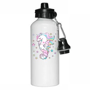 Cute Unicorn Seahorse Uni-Maid Aluminum Water Bottle