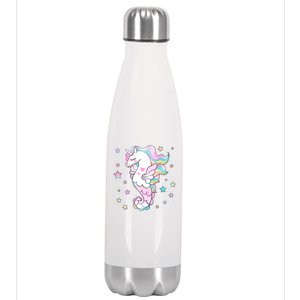 Cute Unicorn Seahorse Uni-Maid Stainless Steel Insulated Water Bottle