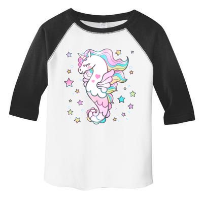 Cute Unicorn Seahorse Uni-Maid Toddler Fine Jersey T-Shirt