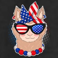 Cute USA Patriotic Llama Adult Drive Performance Visor