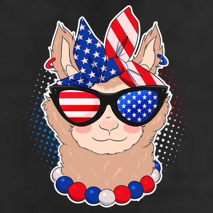 Cute USA Patriotic Llama Adult Drive Performance Visor