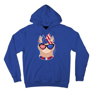 Cute USA Patriotic Llama Hoodie