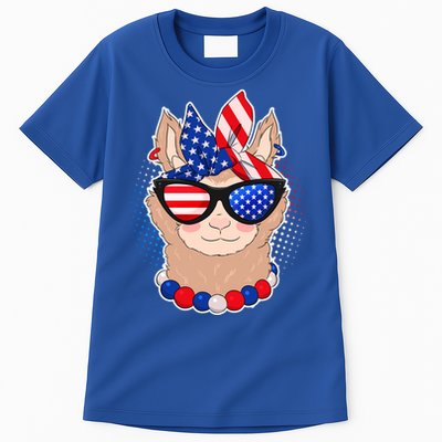 Cute USA Patriotic Llama Tall T-Shirt