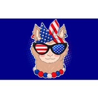 Cute USA Patriotic Llama Bumper Sticker