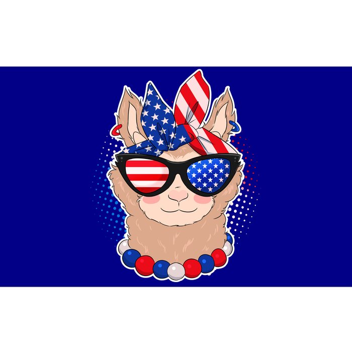 Cute USA Patriotic Llama Bumper Sticker