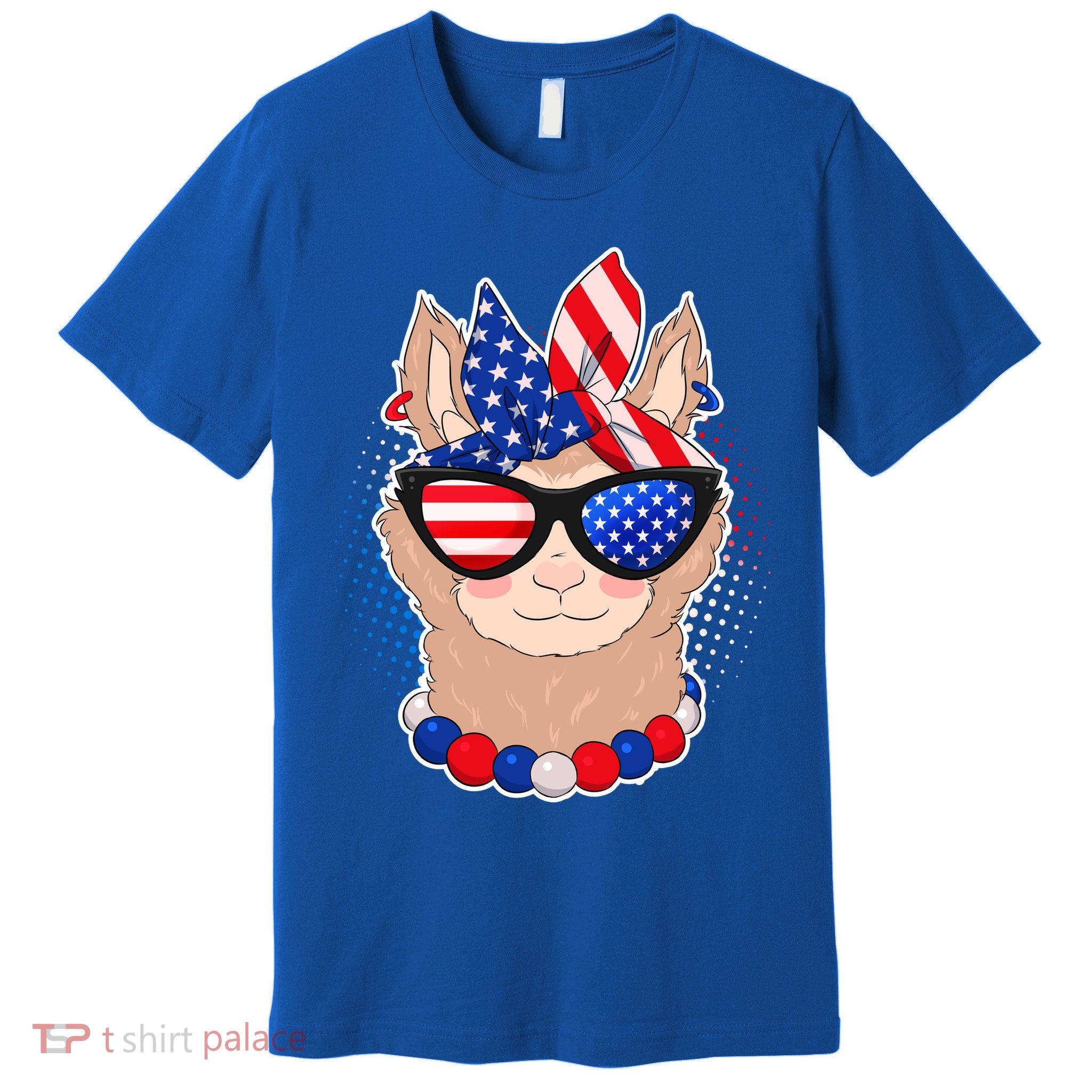 Cute USA Patriotic Llama Premium T-Shirt