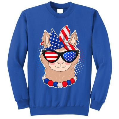 Cute USA Patriotic Llama Tall Sweatshirt