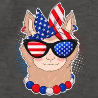 Cute USA Patriotic Llama Vector Backpack