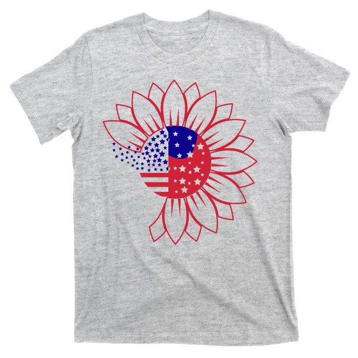 Cute USA Sunflower Flag T-Shirt